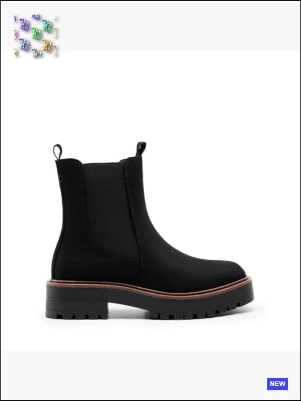 Square Toe Chelsea Ankle Boots Lug Sole Chunky Heel Platform Booties Fall